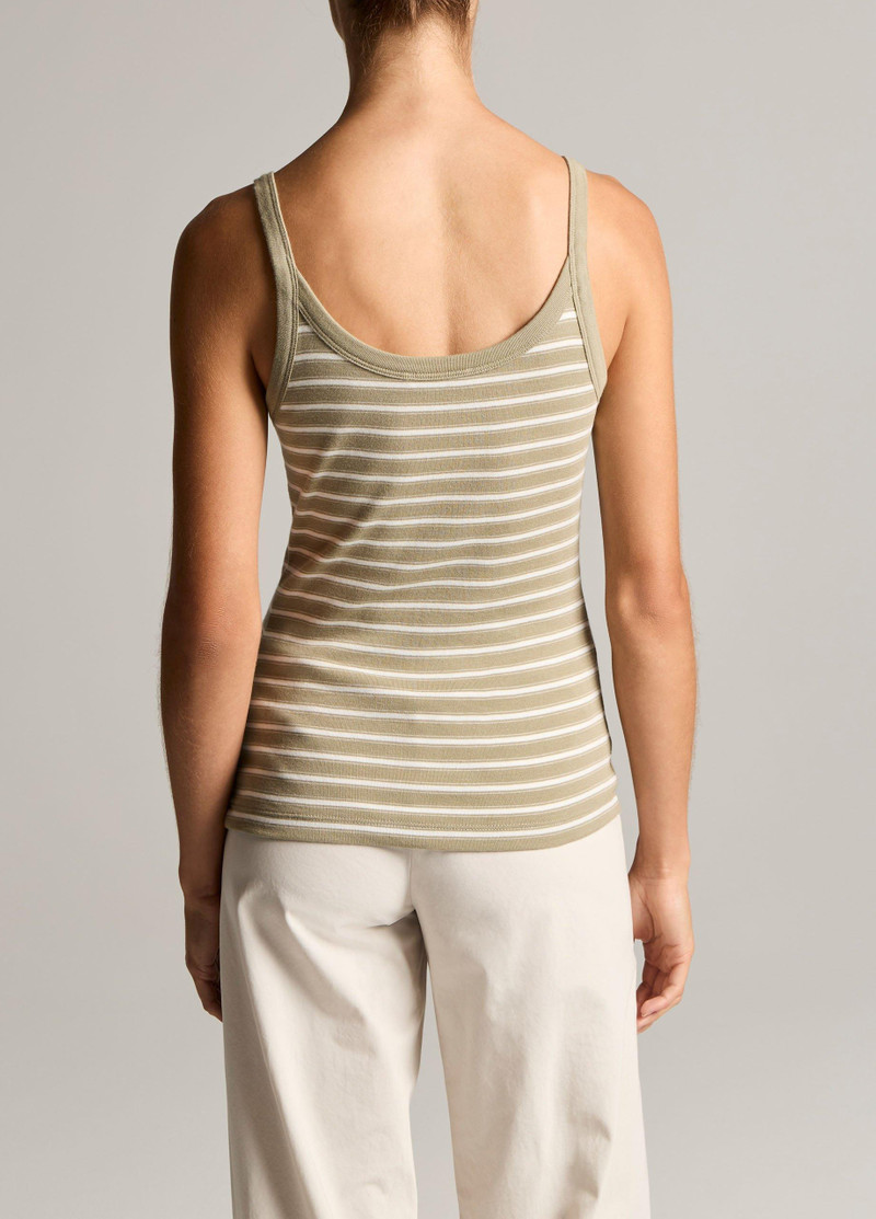Vince Striped Pima Cotton-Blend Camisole outlook