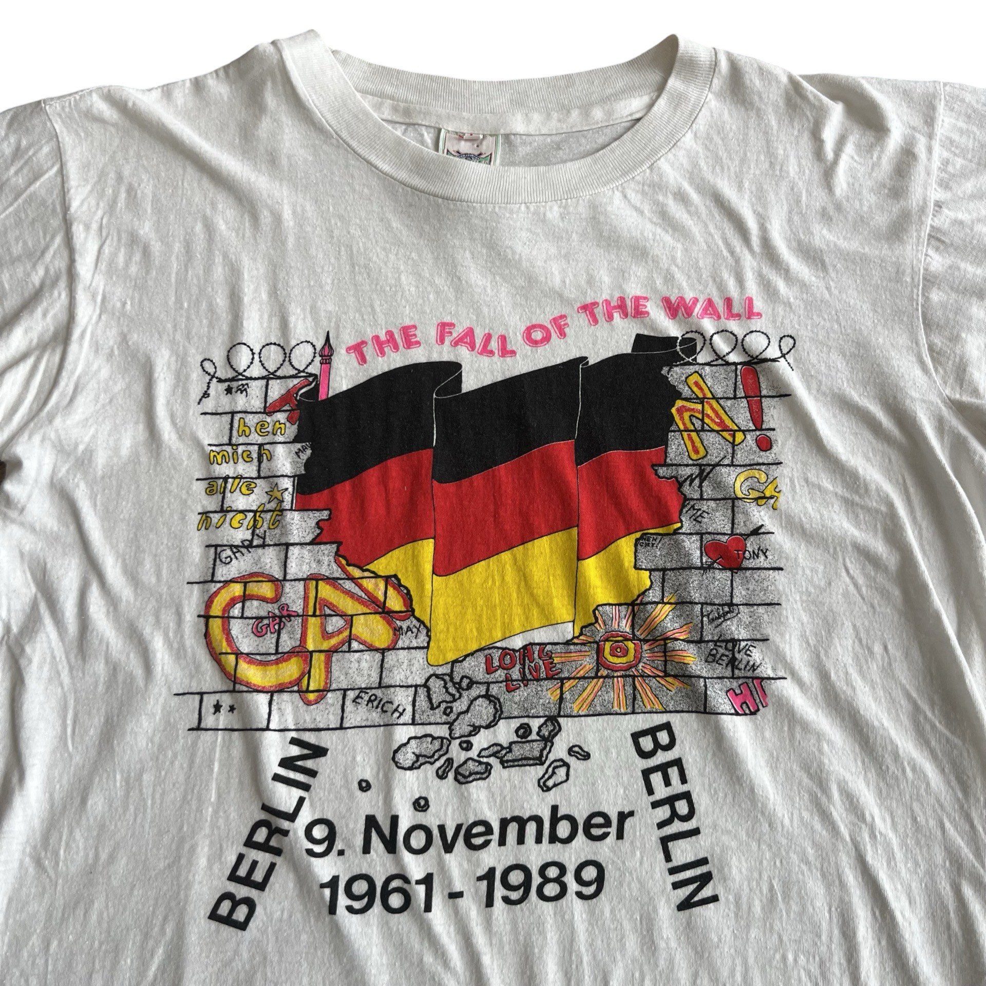 Final Blow - Vintage Fall Of The Wall Berlin Wall 1989 T-Shirt SZ L - 2