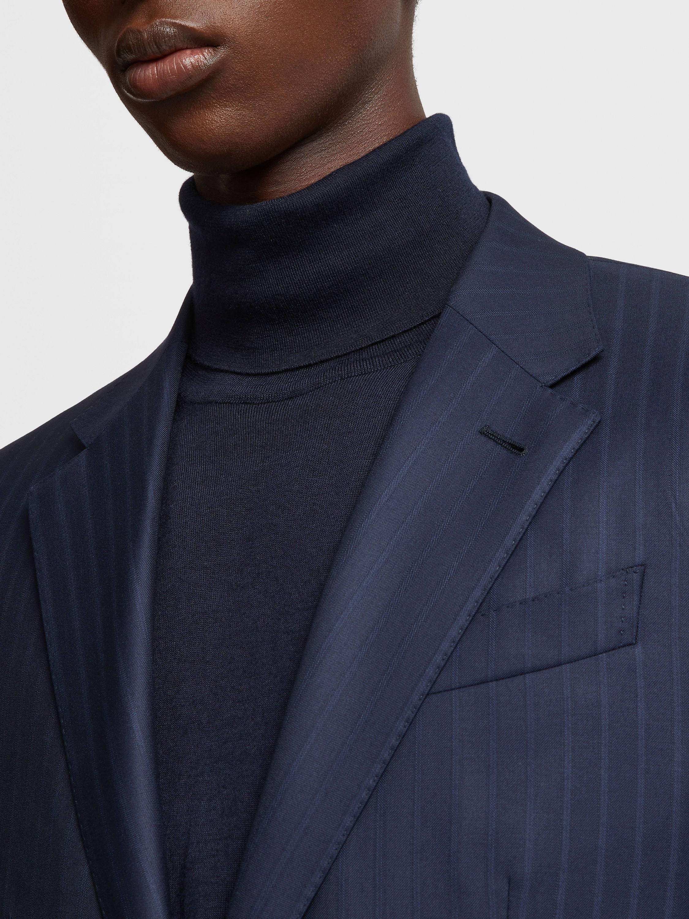 NAVY BLUE AND BLUE 15MILMIL15 WOOL SUIT - 3