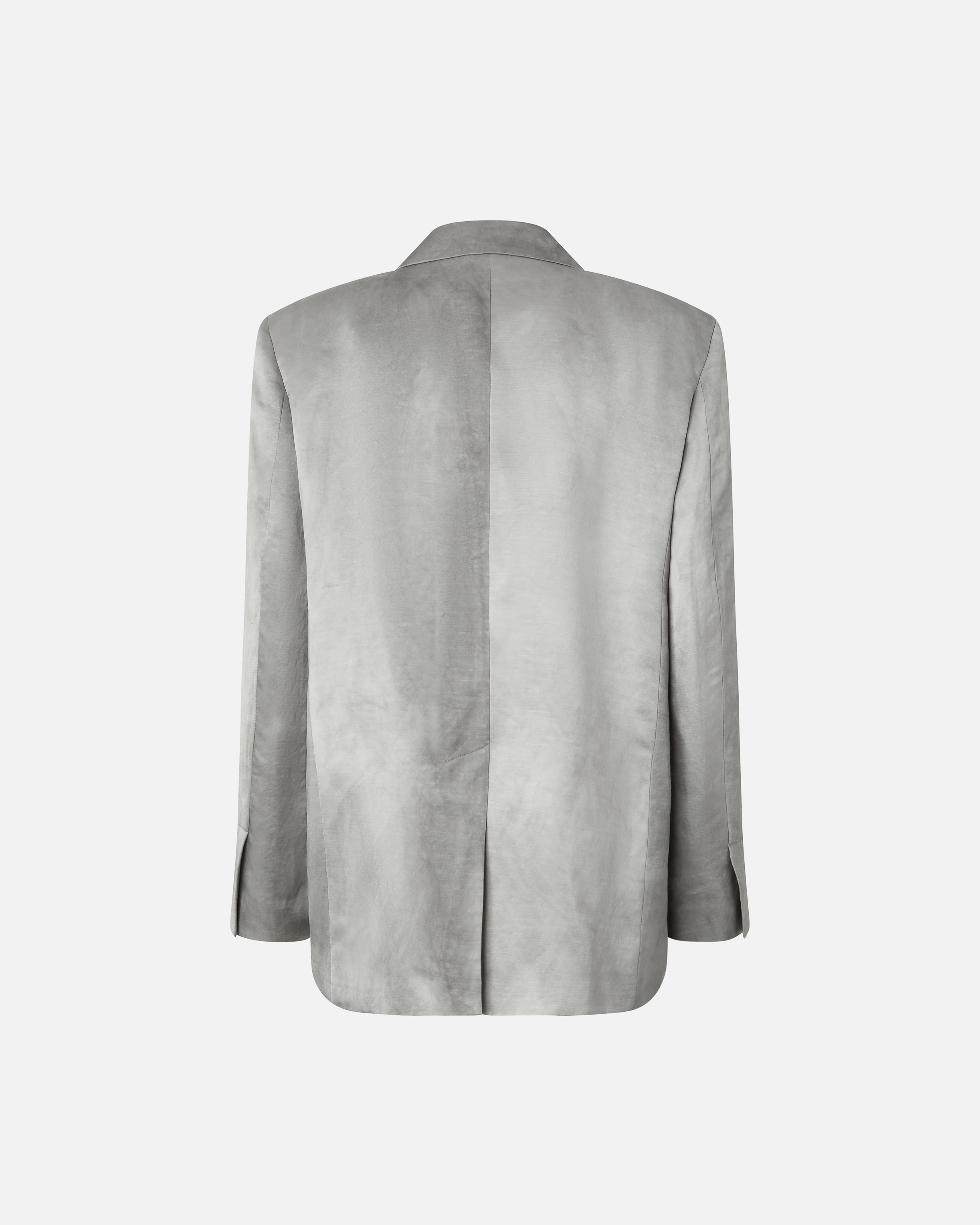 SINGLE-BREASTED BLAZER IN SLUB SATIN - 6