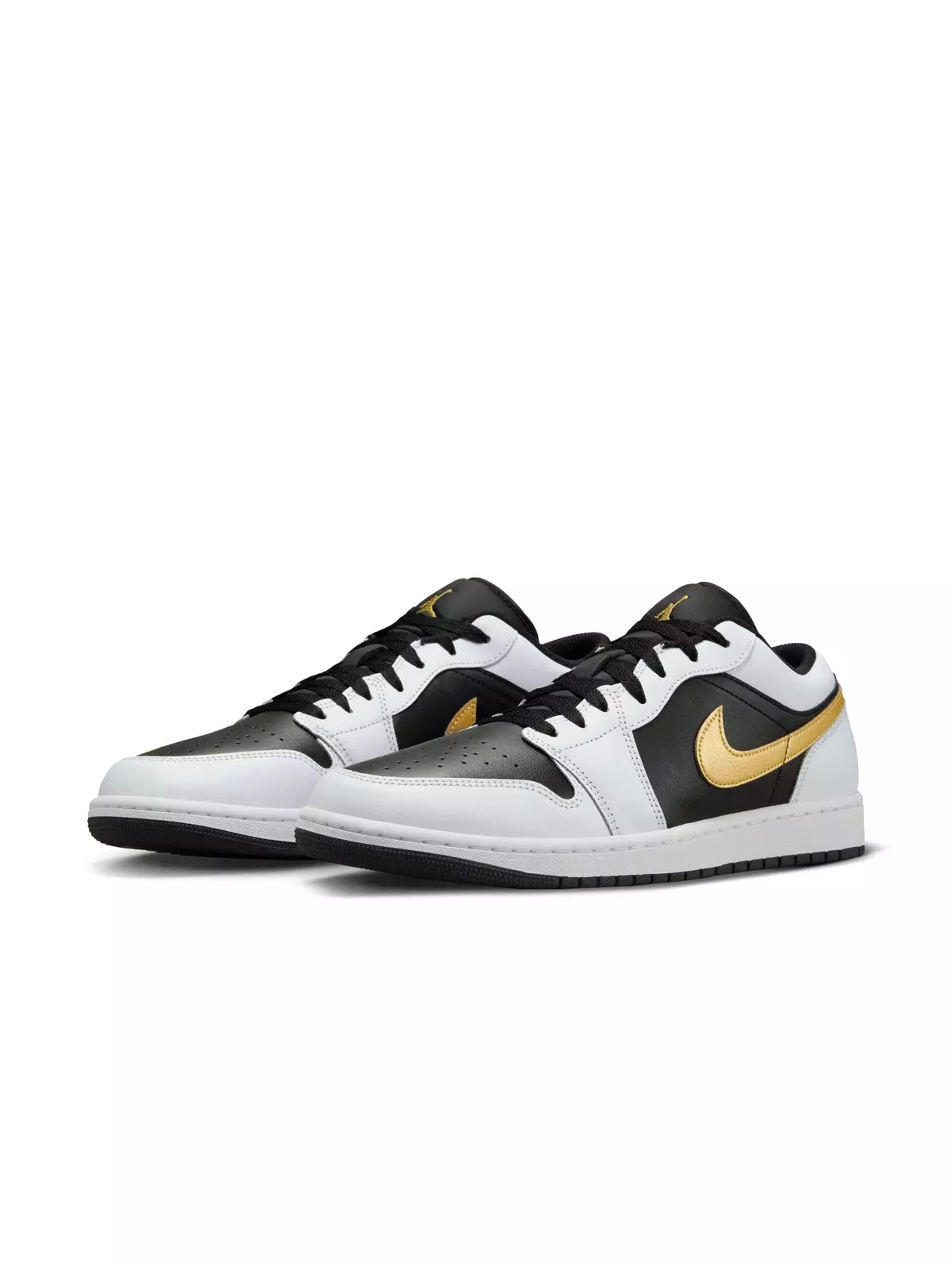 1 Low "White/Metallic Gold/Black" Men's Shoe - 5