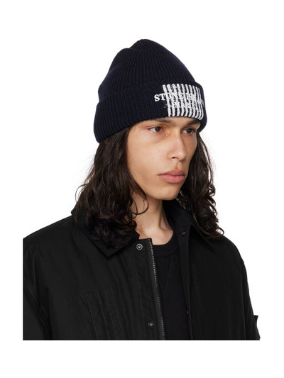 Stone Island Navy Painted Beanie outlook
