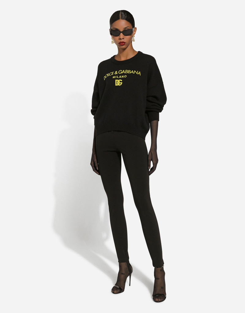 Dolce & Gabbana Jersey Milano rib leggings with stirrups outlook
