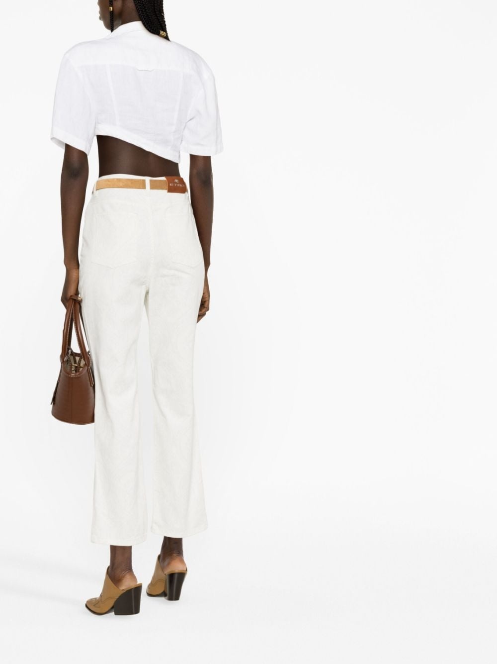 high-waist cropped jeans - 4
