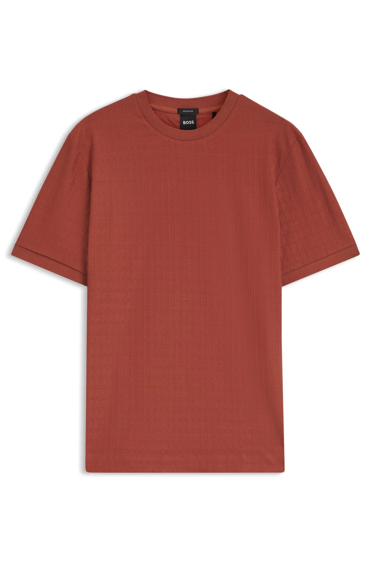 GEOMETRIC-JACQUARD T-SHIRT IN COTTON - 1