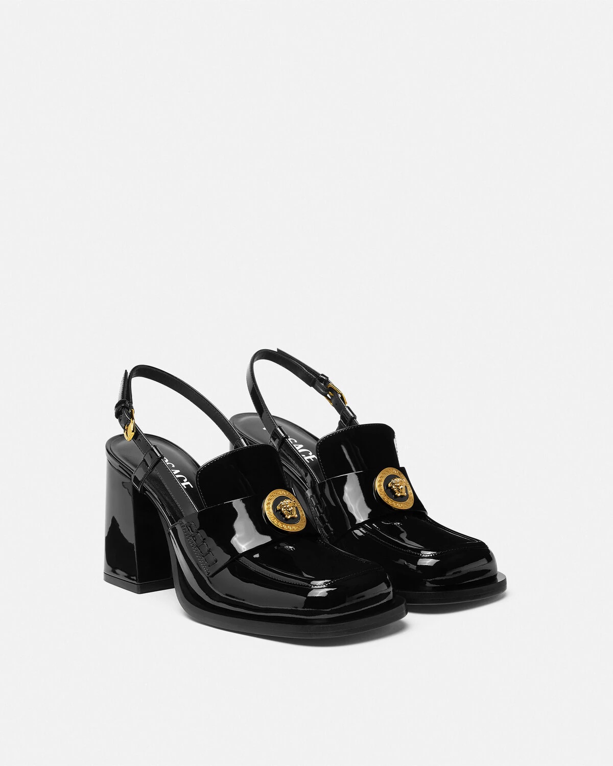 Alia Slingback Patent Loafer Pumps 85 mm - 2