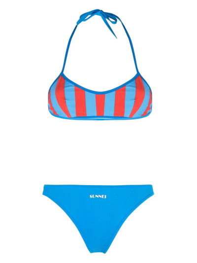 SUNNEI reversible striped bikini set outlook
