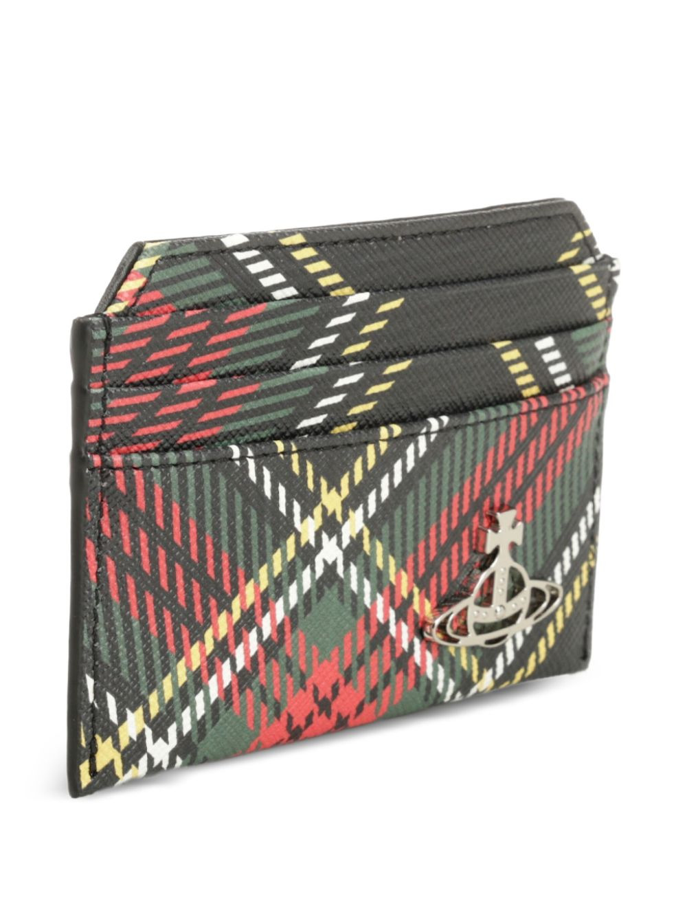 embellished plaid card holder - 3