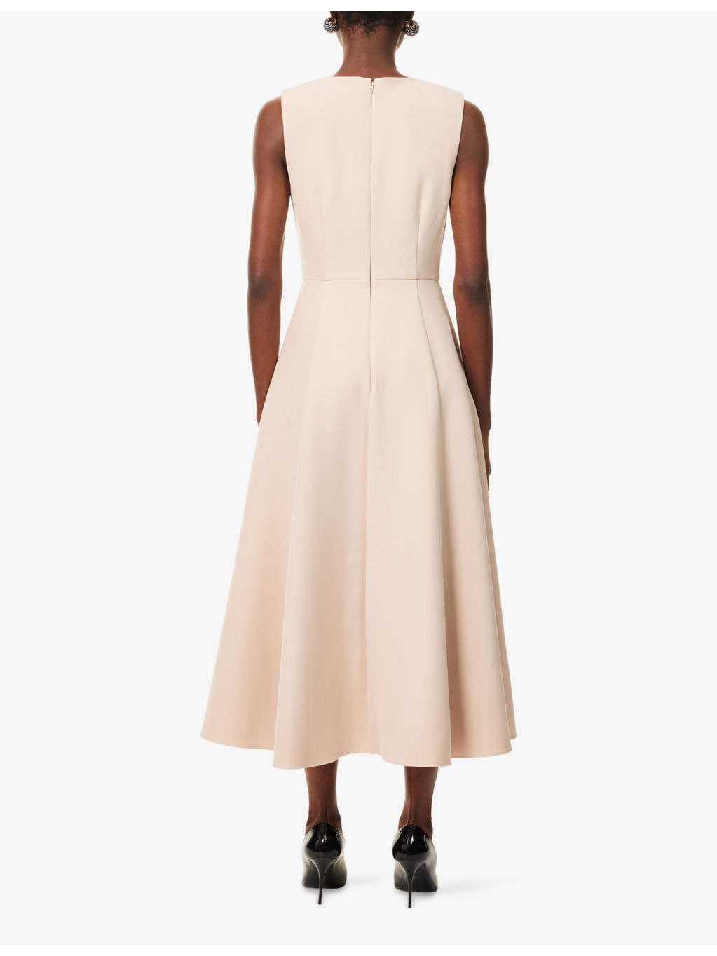 Panel Sleeveless Stretch-Woven Midi Dress - 4