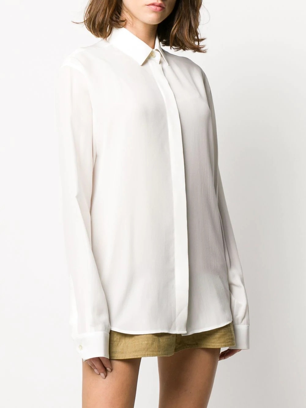 concealed placket shirt - 3