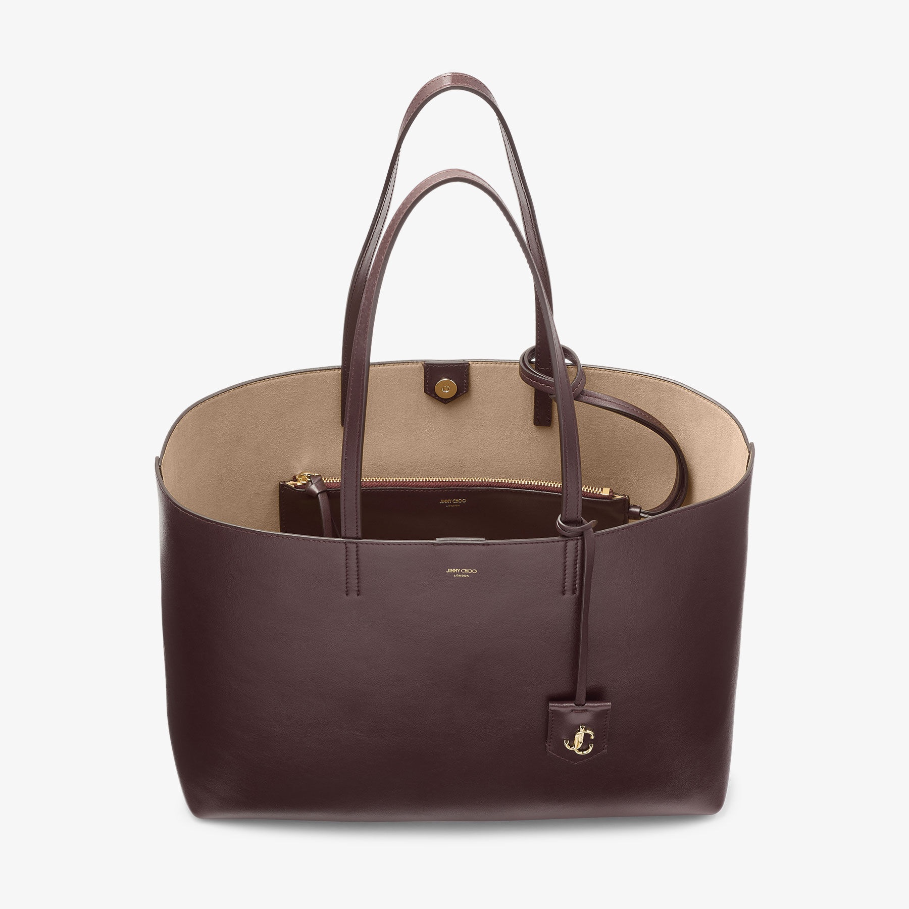 Nine2Five East-West
Deep Merlot Smooth Calf Leather Tote Handbag - 4