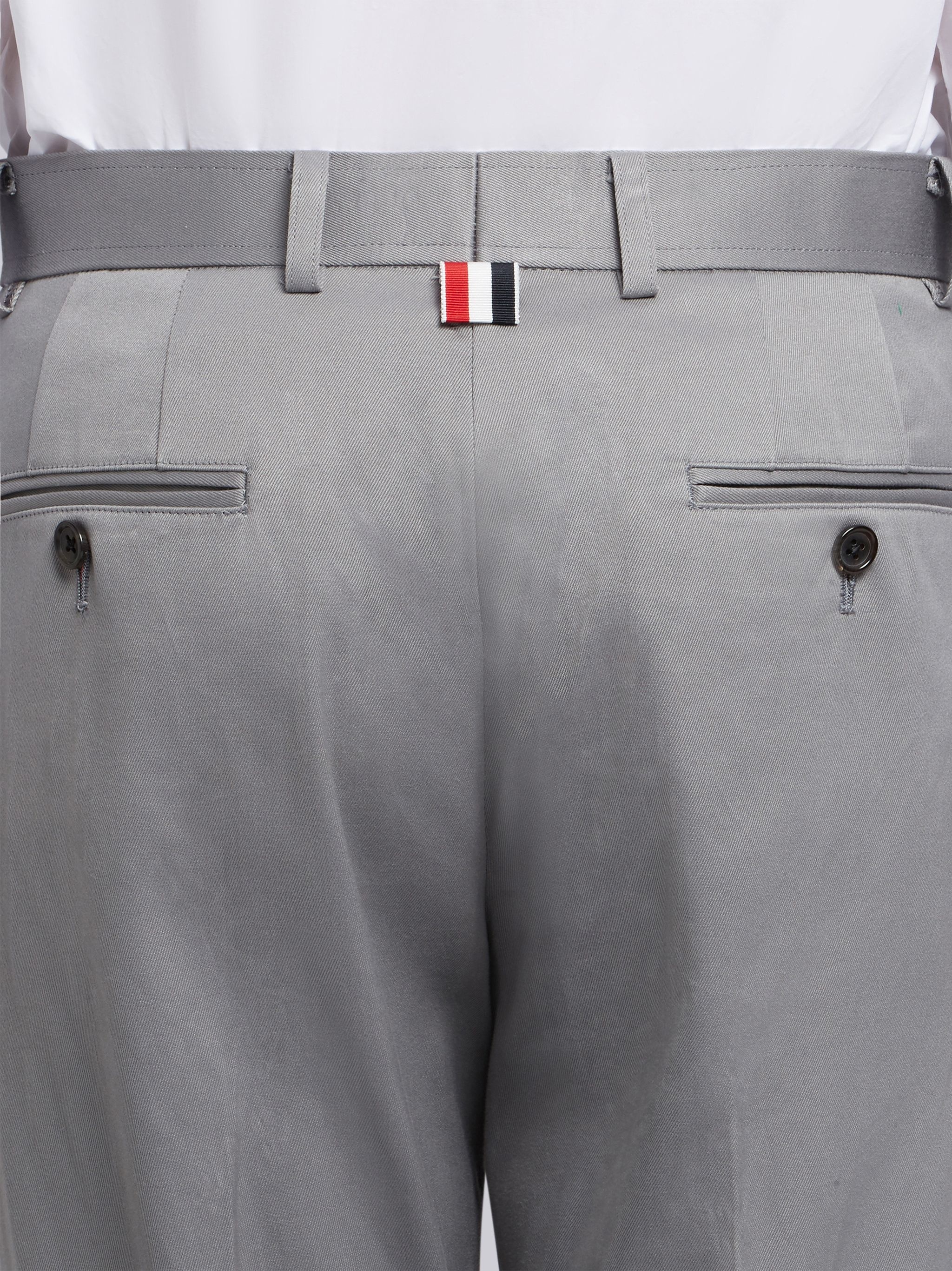 Medium Grey Cotton Twill Unconstructed Chino Trouser - 5