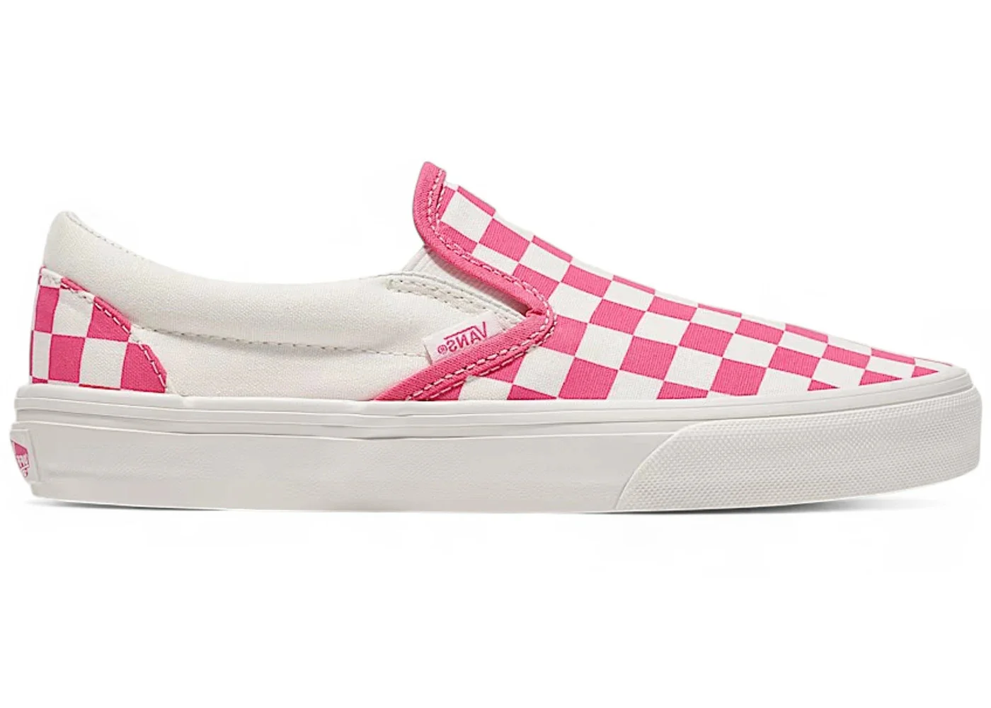 Vans Classic Slip-On Checkerboard Honeysuckle Pink White - 1