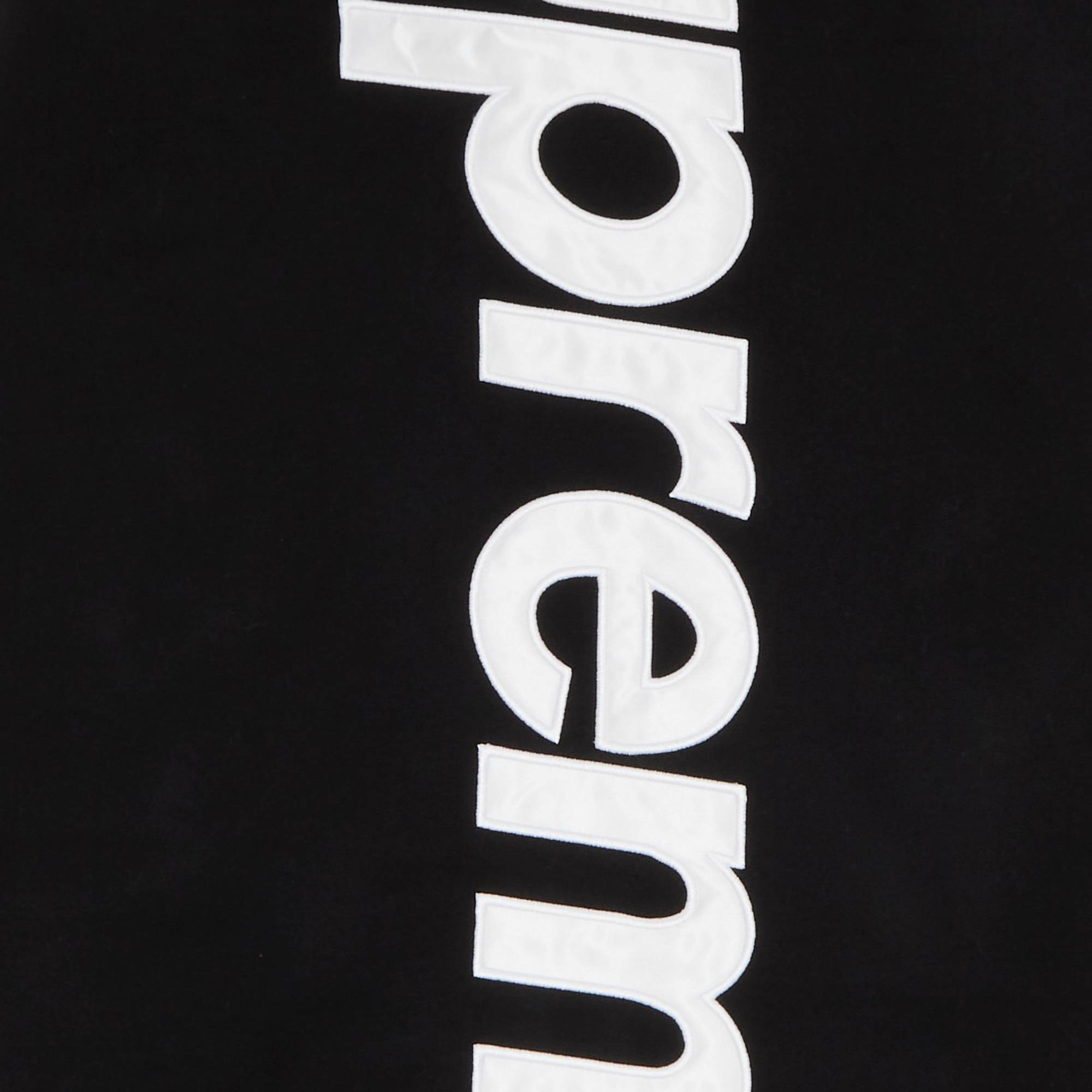 Supreme Satin Appliqu� Hooded Sweatshirt 'Black' - 3