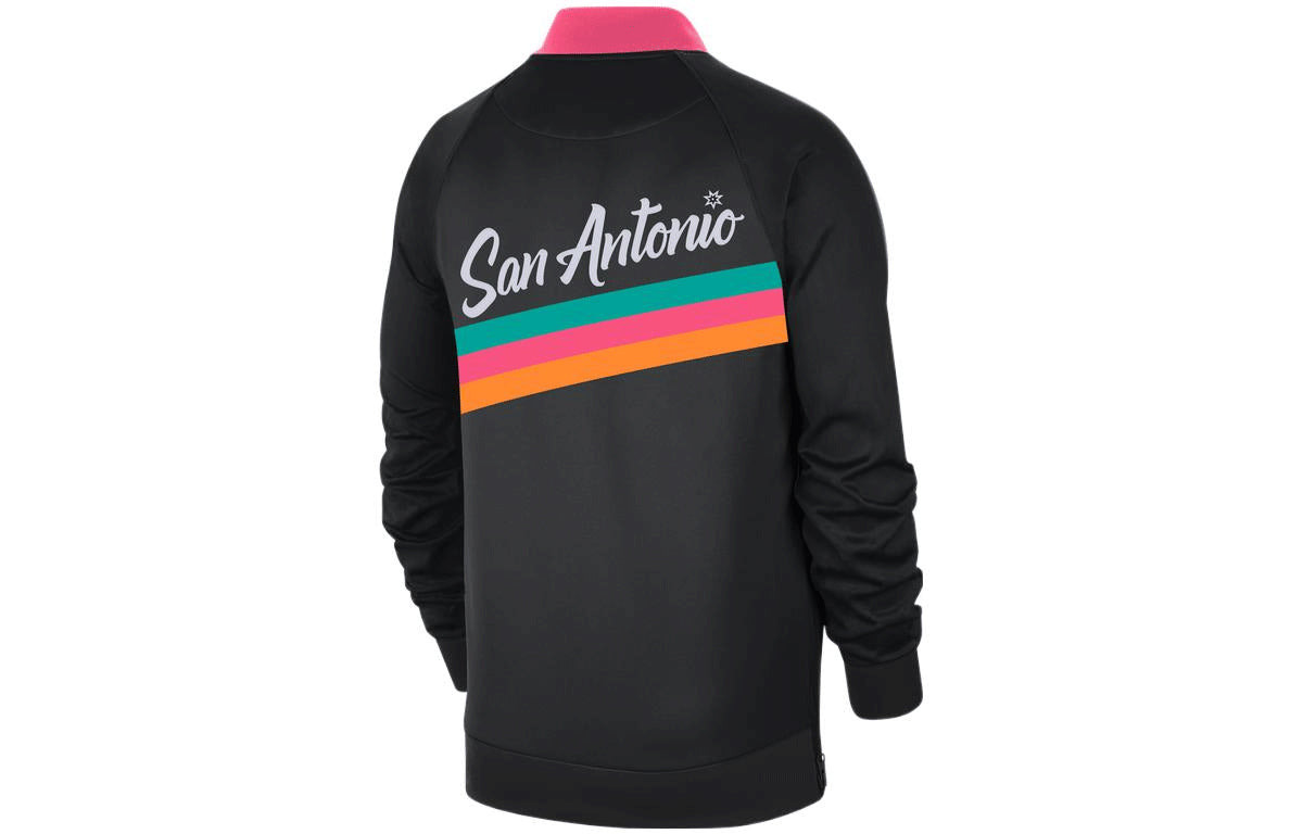 Nike San Antonio Spurs Casual Sports Logo Long Sleeves Jacket Black DB2471-010 - 2
