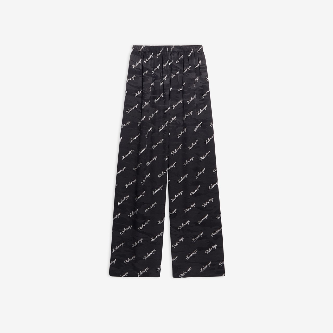 Allover Script Logo Wide Leg Pants - 1