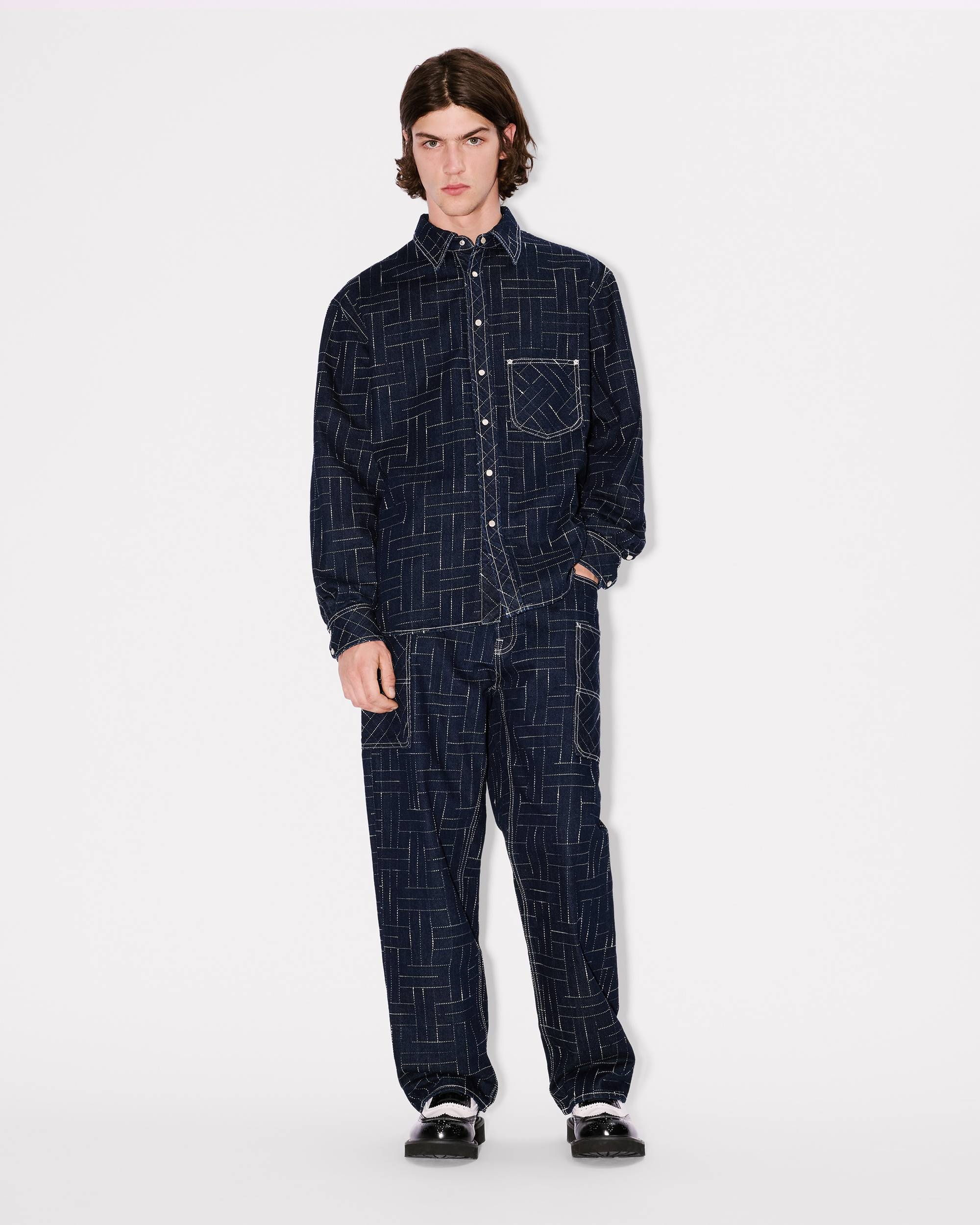 'KENZO Weave' shirt in japanese denim - 5
