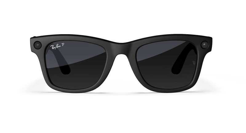 Ray-Ban Meta Wayfarer (Gen 1), Matte Black / Gradient Graphite Polarized, Standard 1