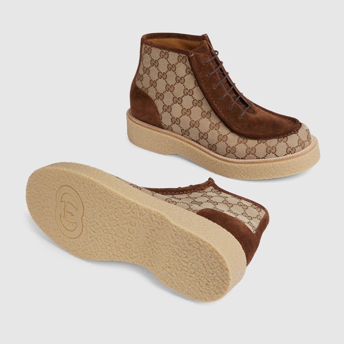 Gucci GG Lace Up Ankle Boots - 3