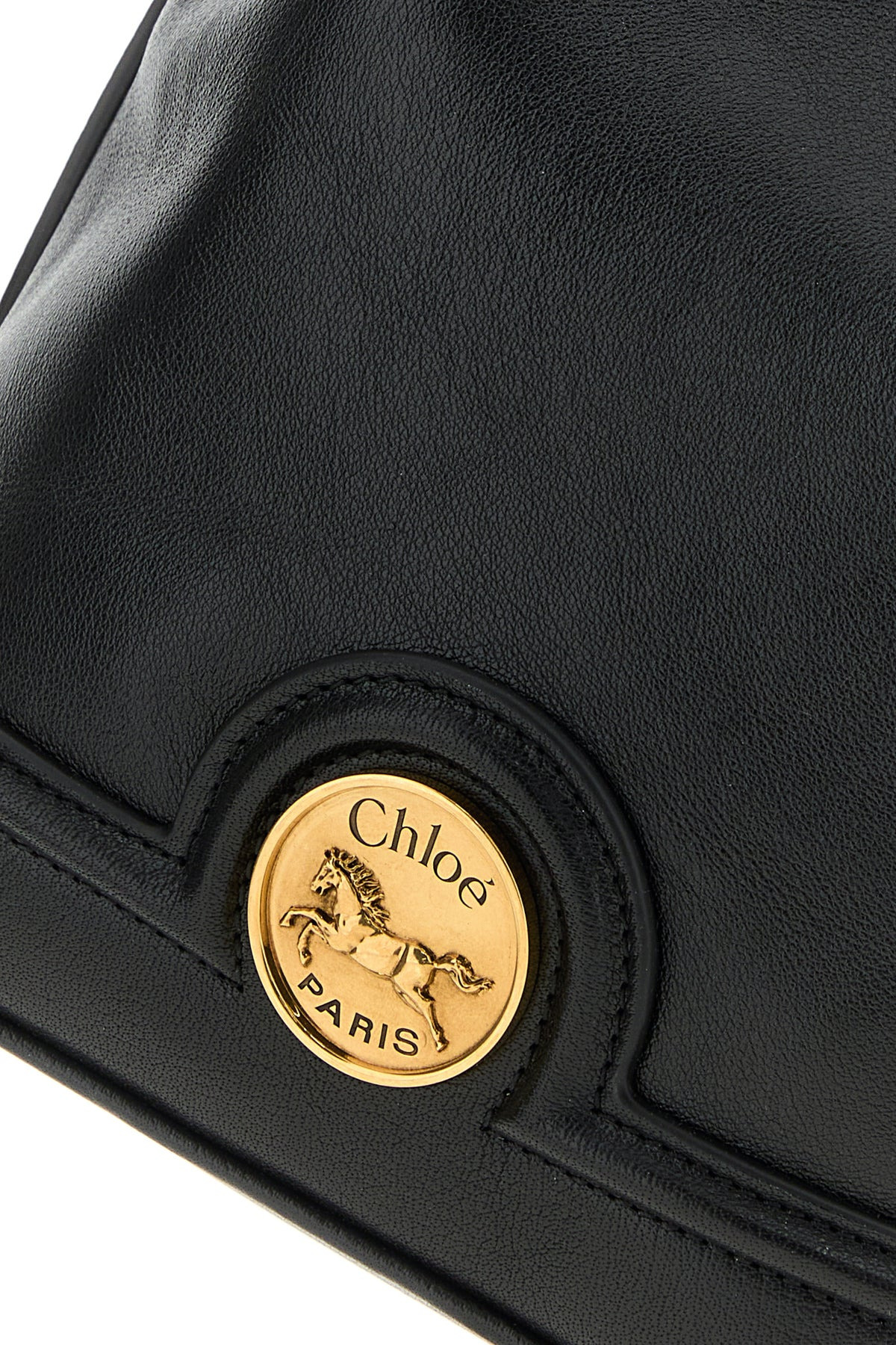Black leather bucket bag - 4