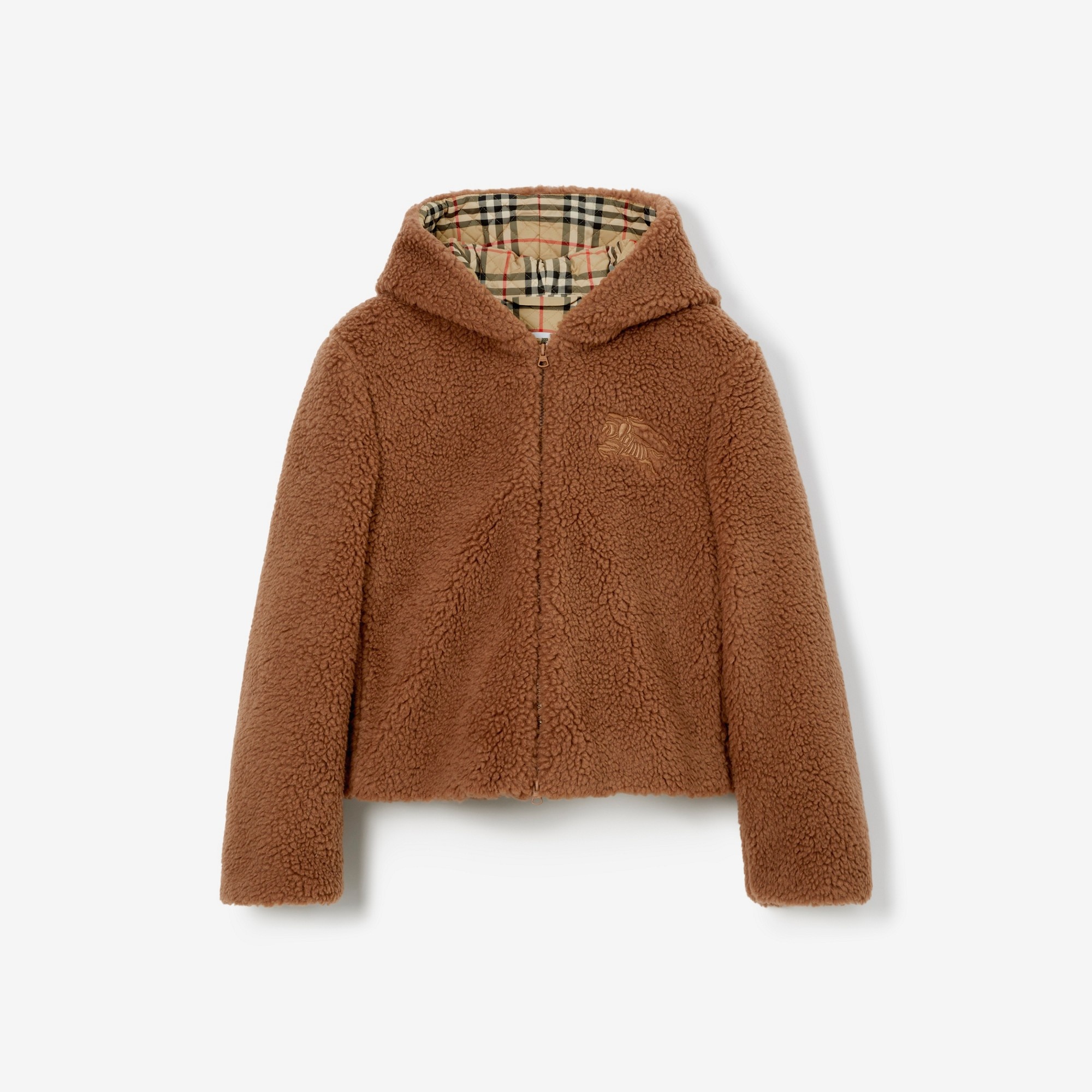 Burberry Teddy Fleece Jacket with Hood and EKD