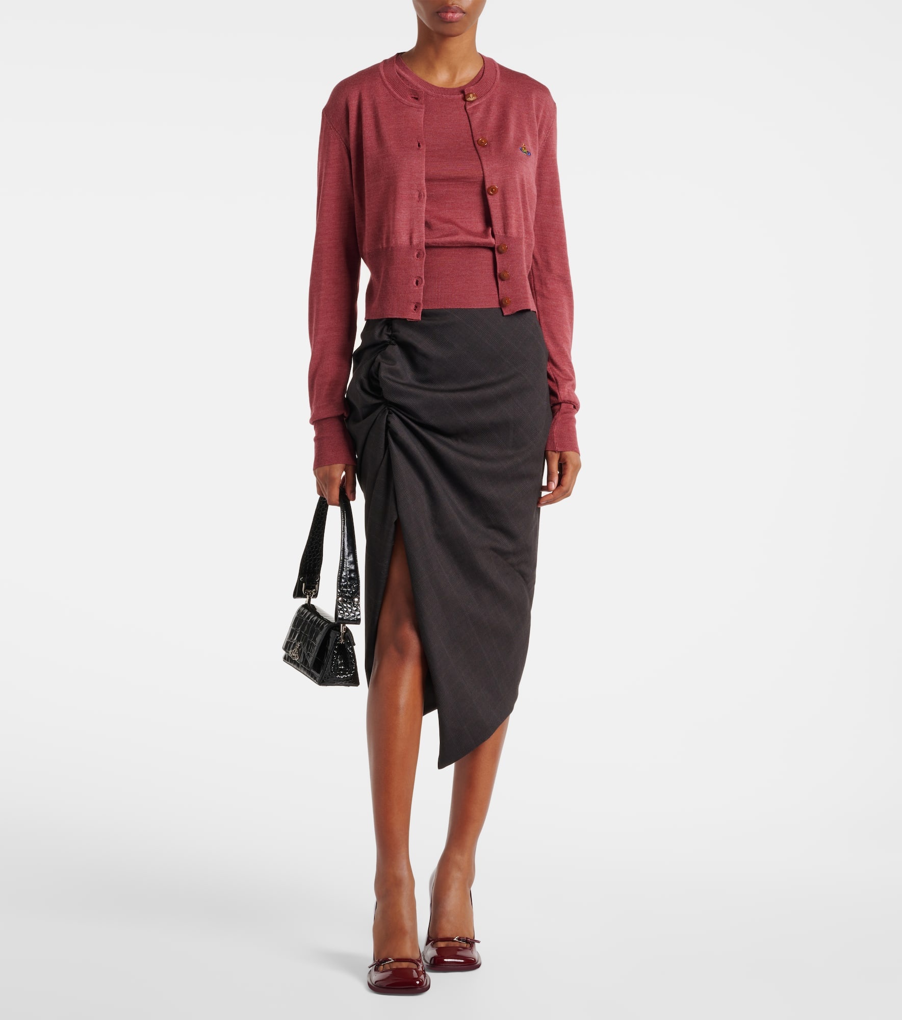 Bea logo wool and silk top - 2