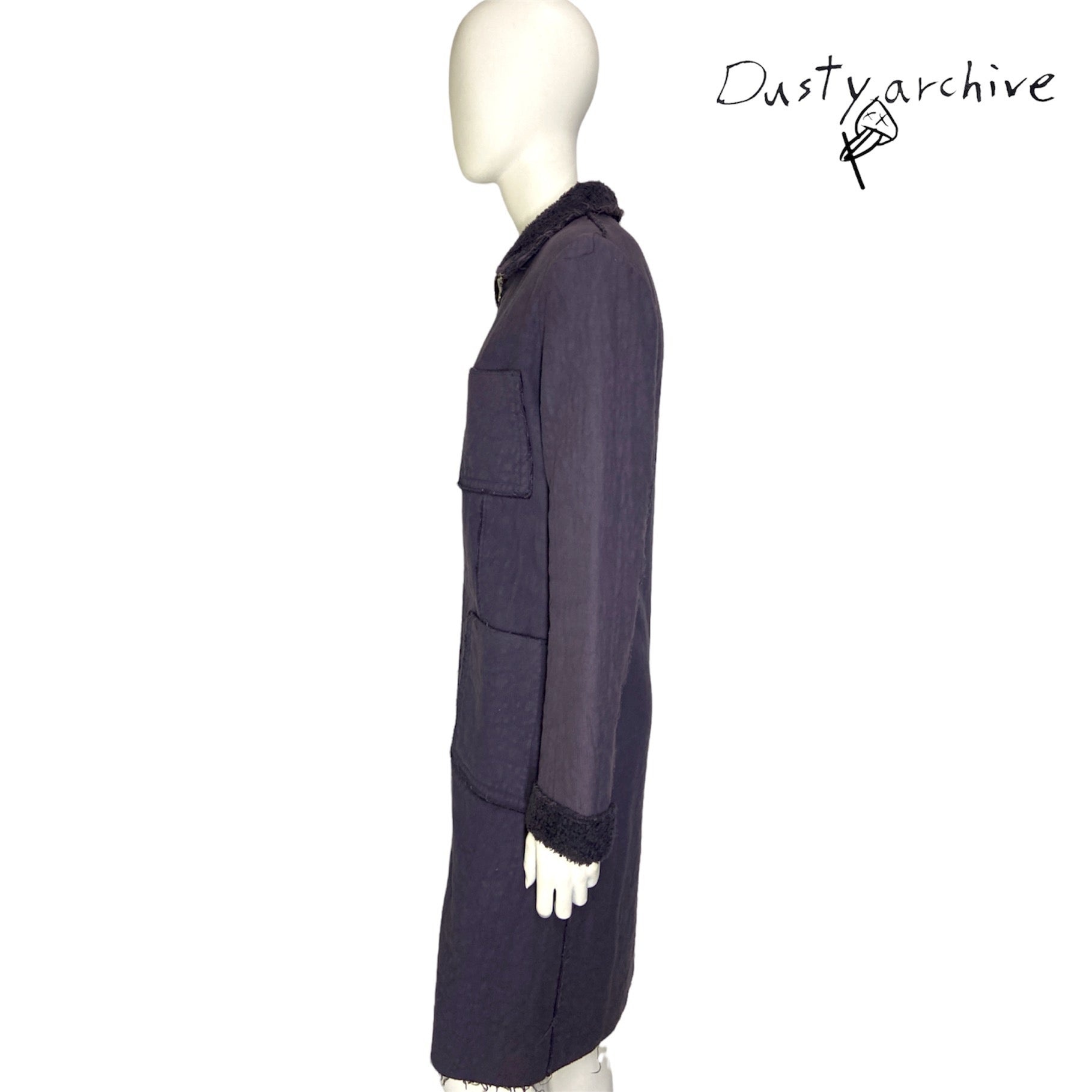Maison martin margiela 2002 line 6 purple long coat 36 - 6
