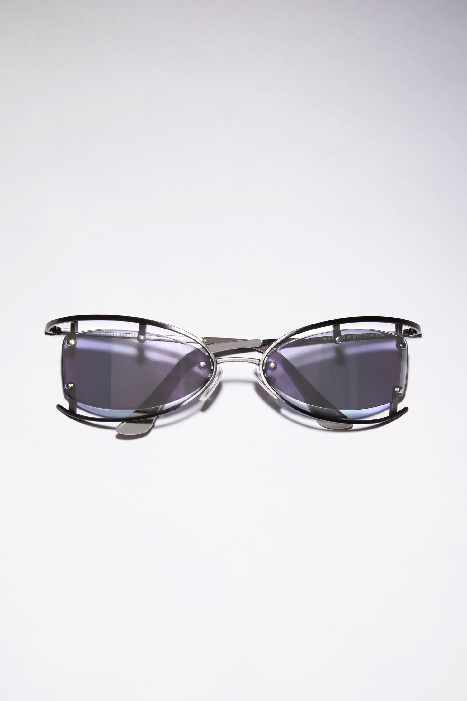 Metal sunglasses - Purple/dark grey - 1