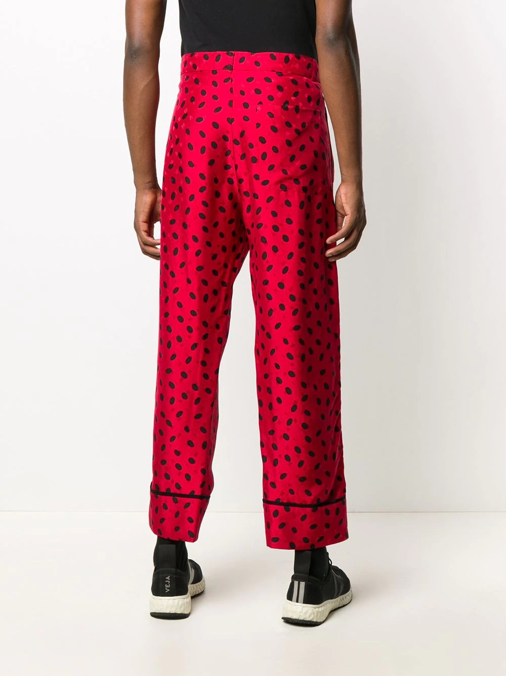 polka dot pattern trousers - 4