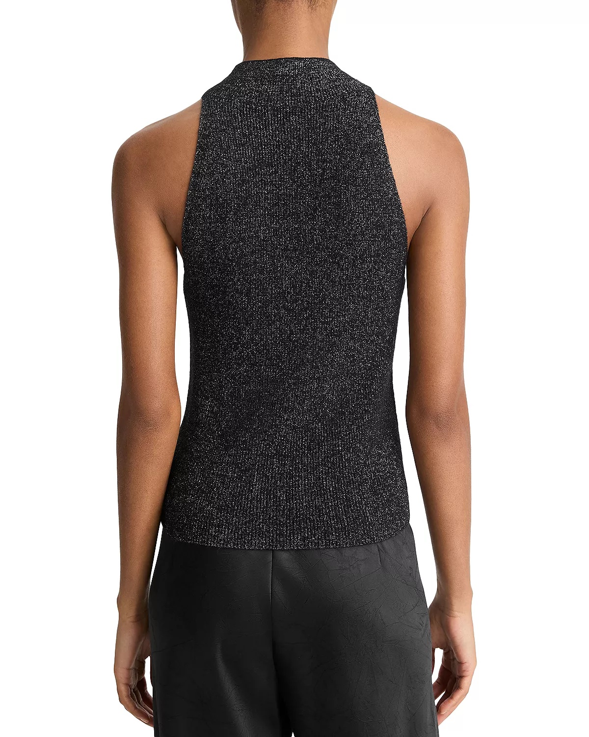 Metallic Mock Neck Tank Top - 3