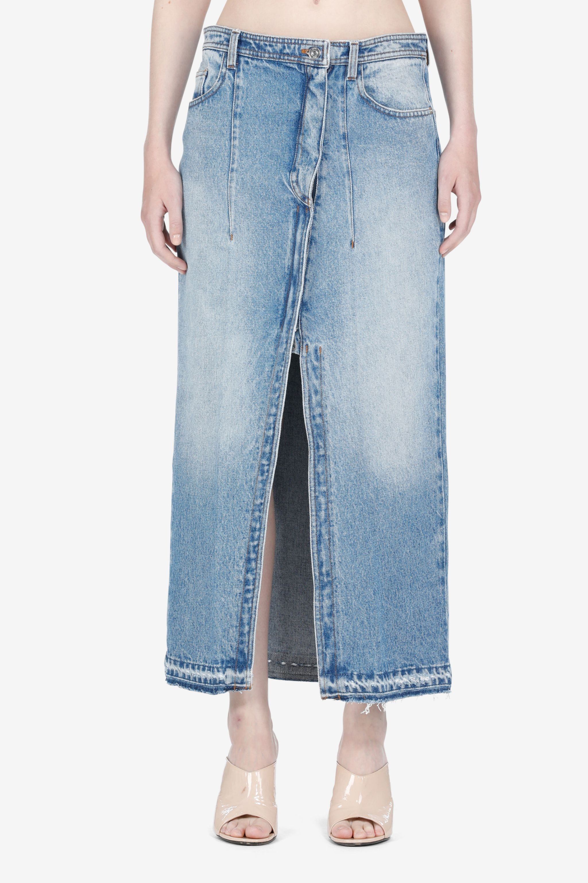DENIM MAXI SKIRT - 1