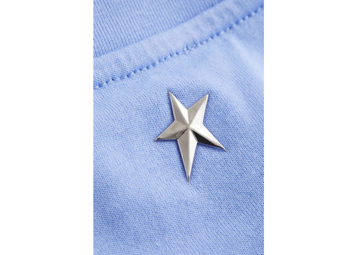 Mugler H&M Printed Fitted T-shirt Blue - 2