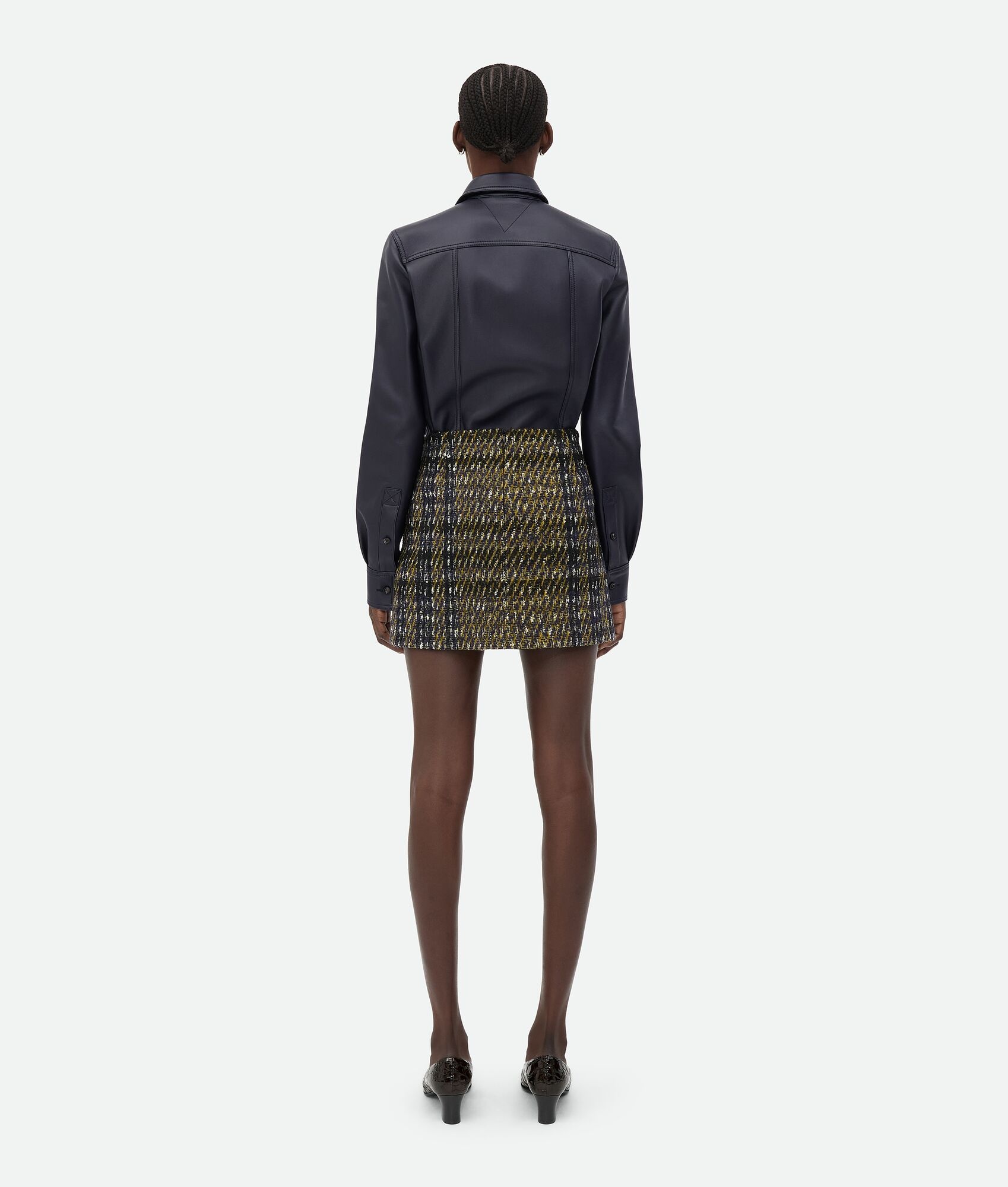 Check Pressed Wool Skirt - 3
