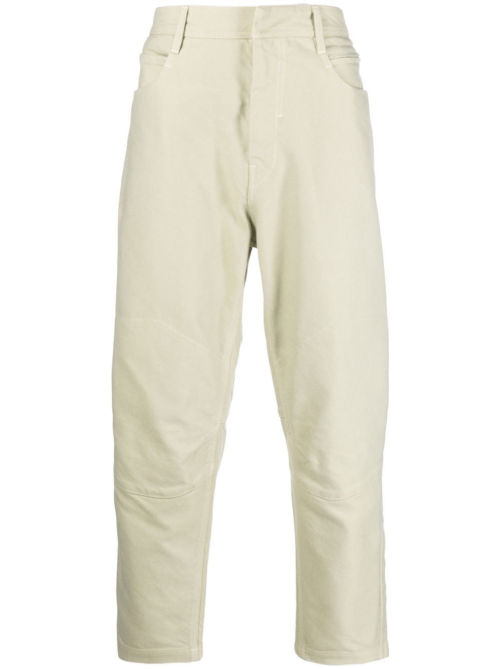 zip-detail straight-leg trousers - 1