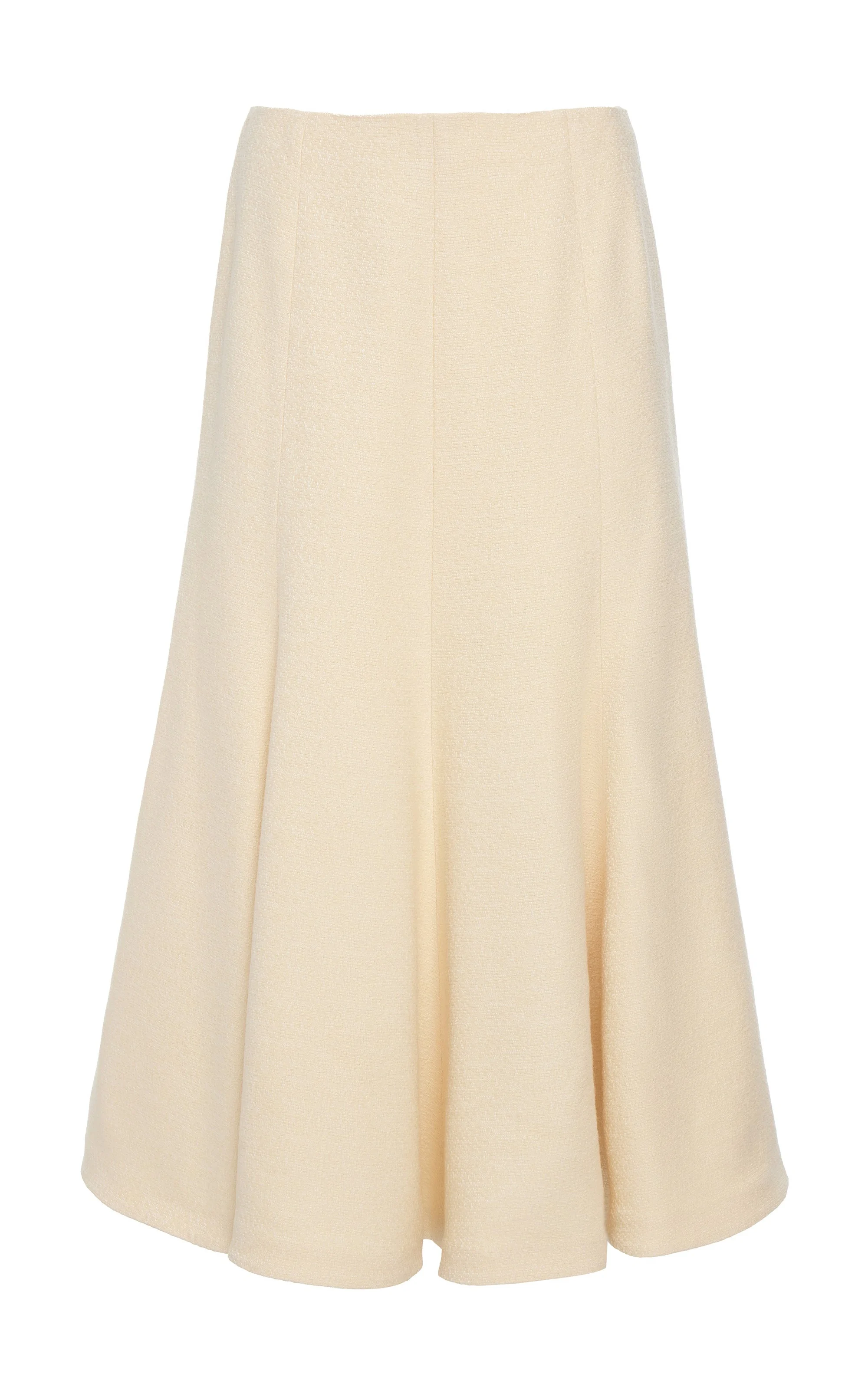 Selma Maxi Skirt in Ivory Silk Tweed - 1
