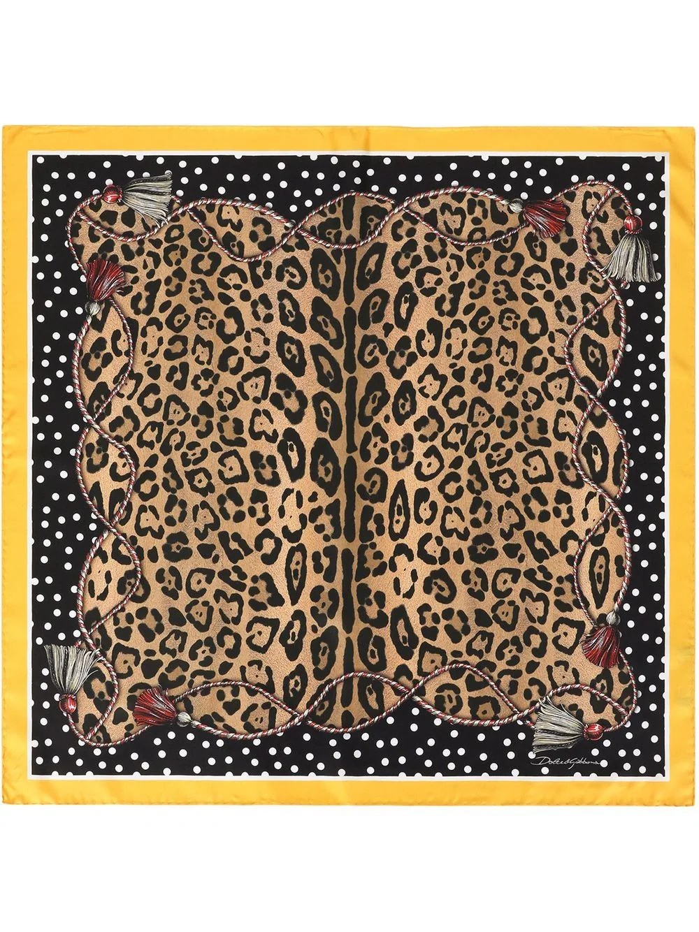 multi-print silk scarf - 1