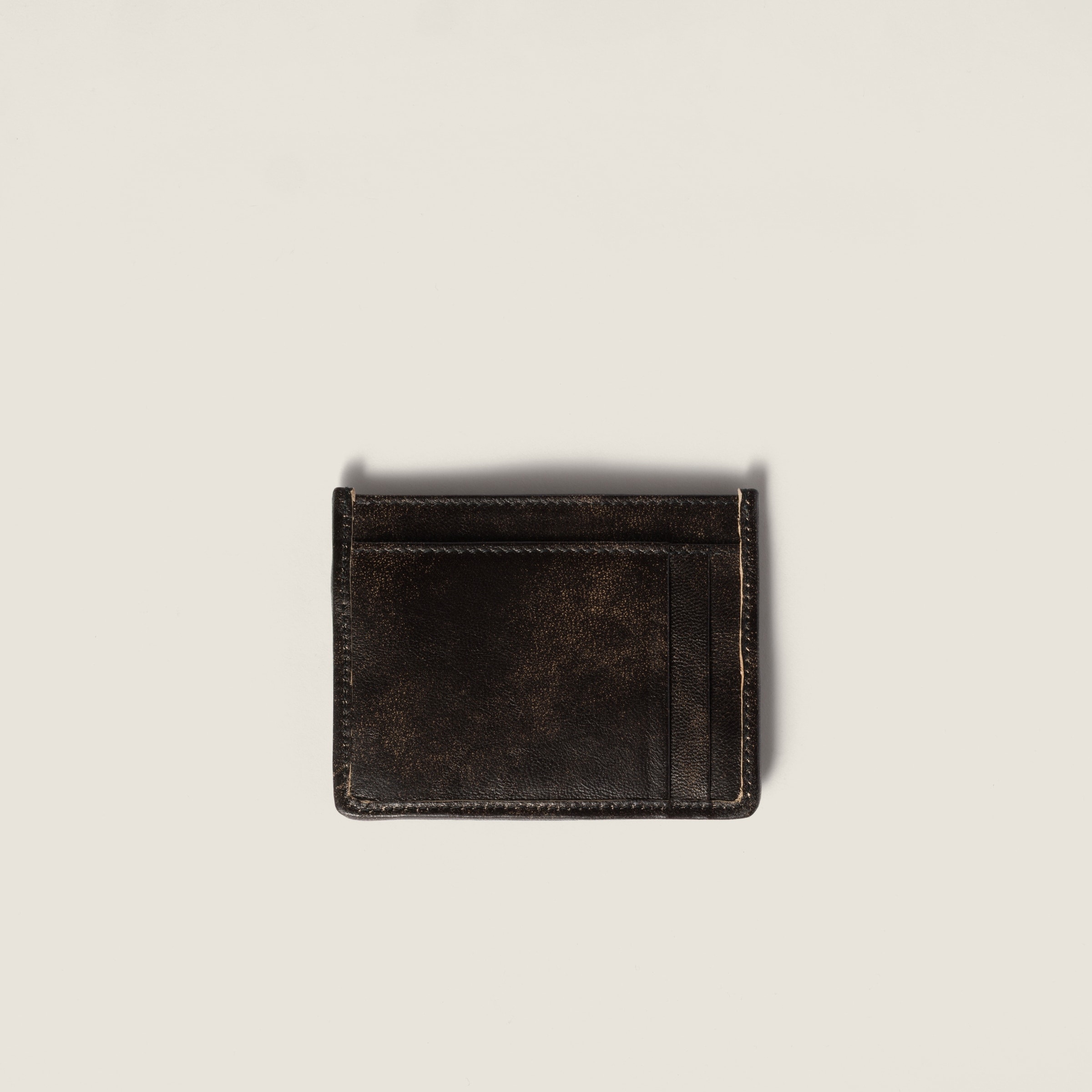 Matelassé nappa leather card holder - 2