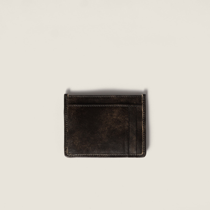 Miu Miu Matelassé nappa leather card holder outlook