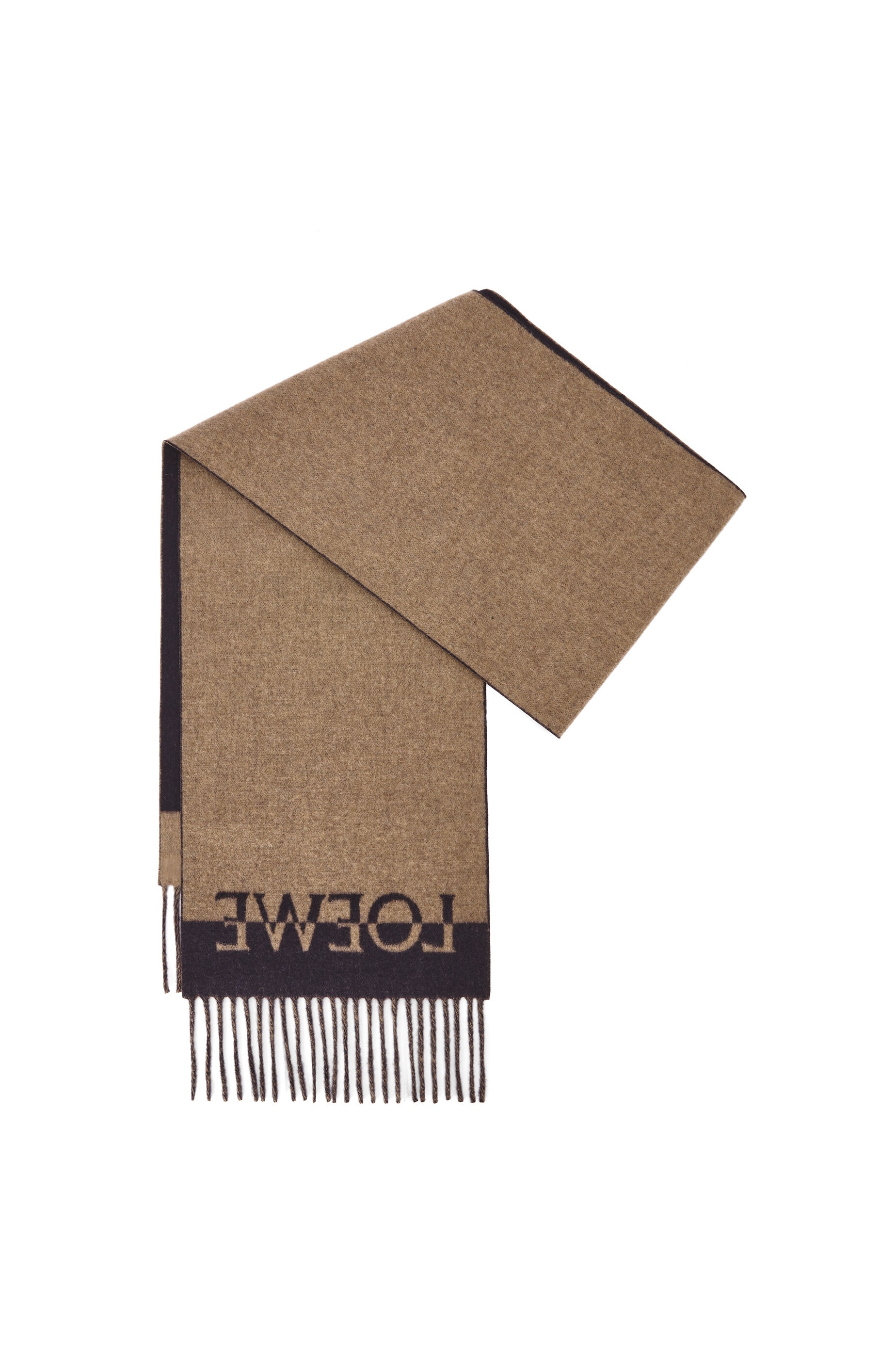 Bicolour LOEWE scarf in wool and cashmere - 4