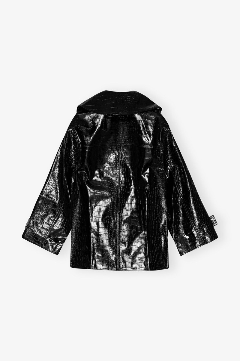 BLACK FUTURE COATED MIDI JACKET 6