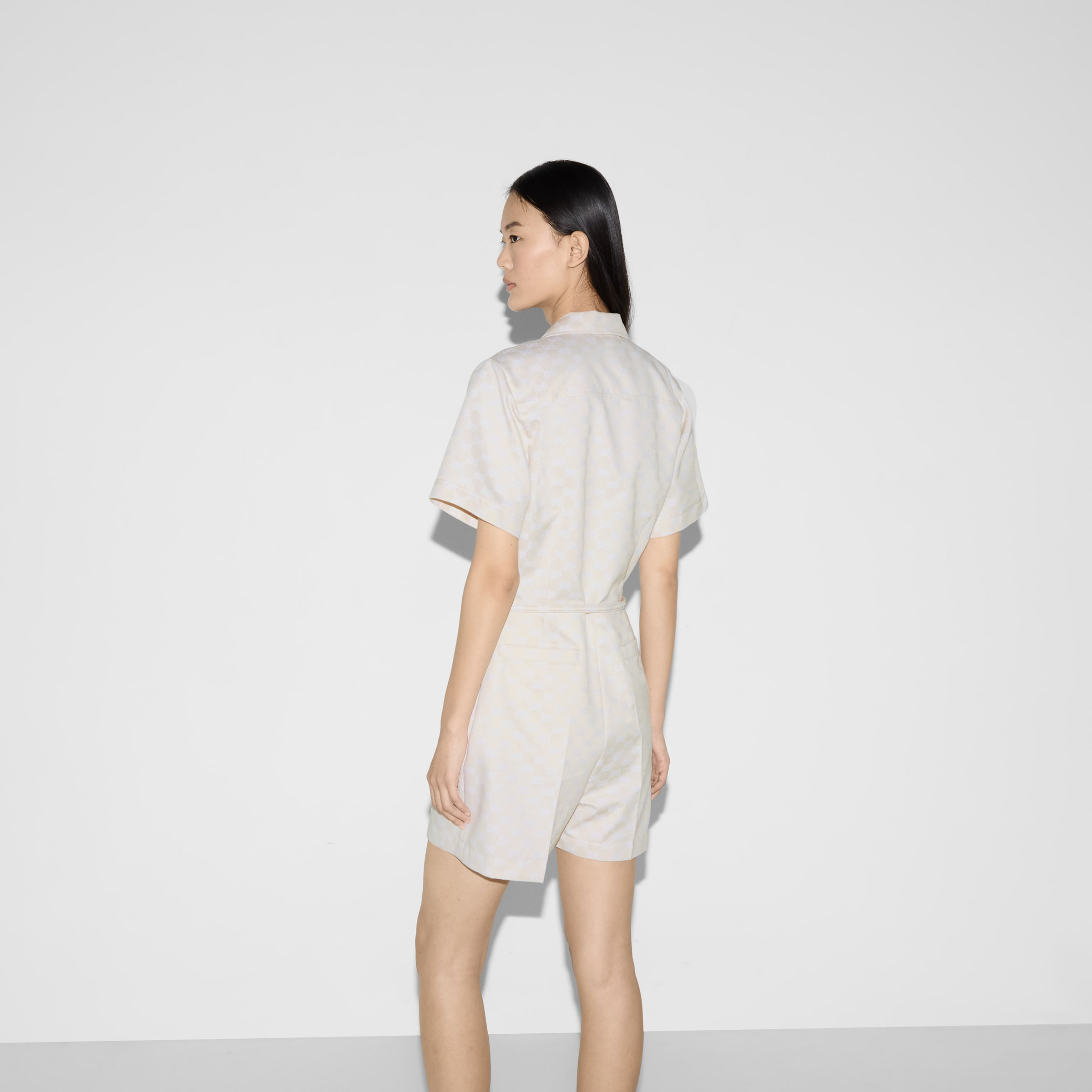 GG cotton gabardine jumpsuit - 4