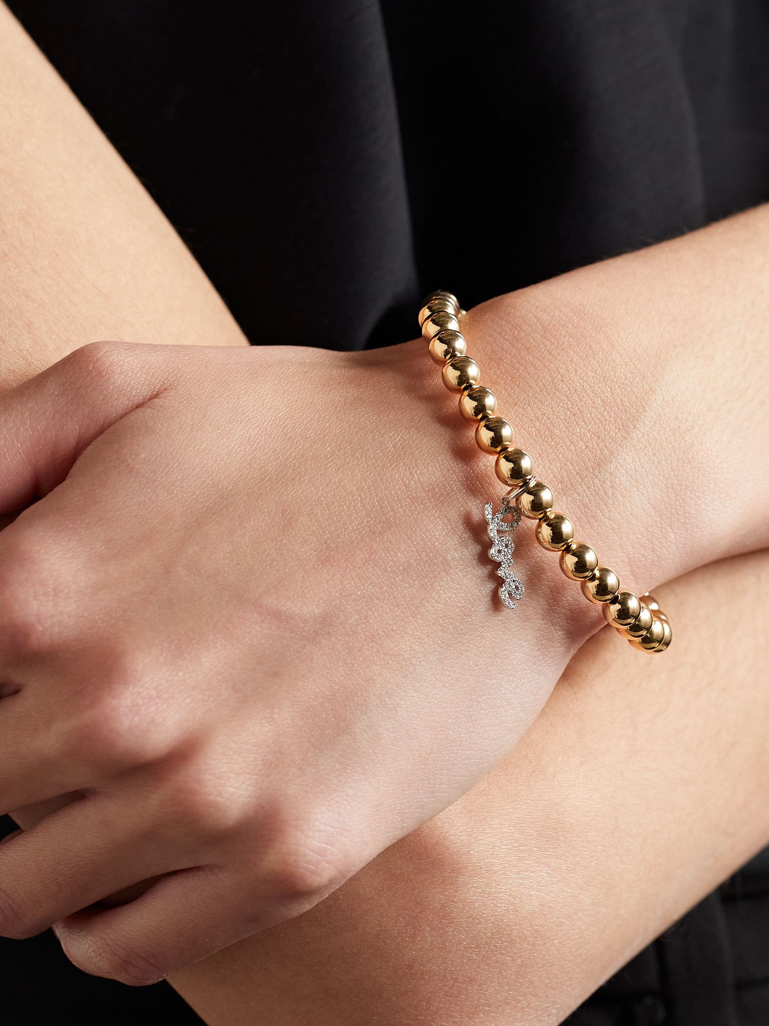 Love 14-karat gold diamond bracelet Gold - 2
