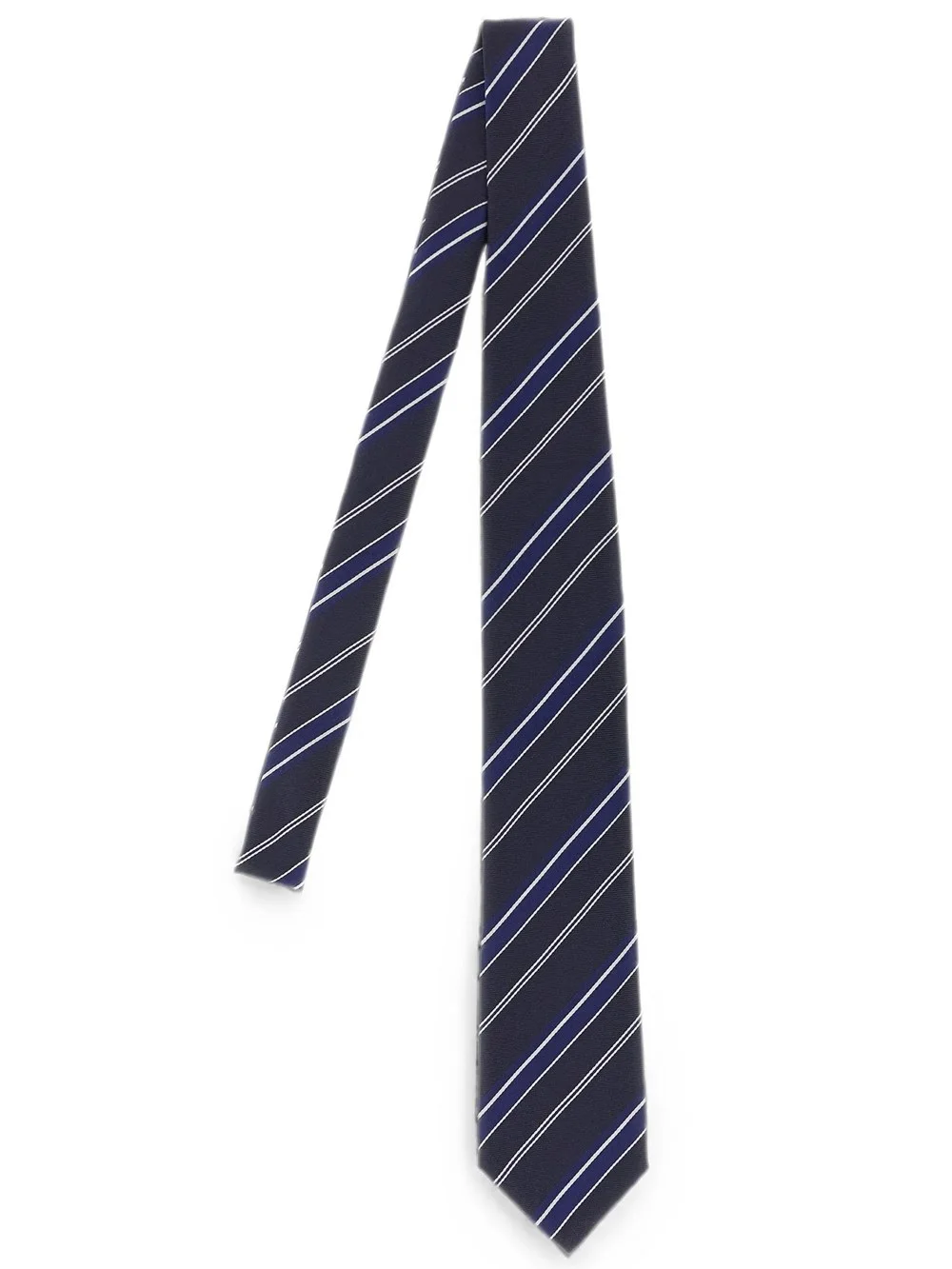 Blue and White Silk Tie - 1