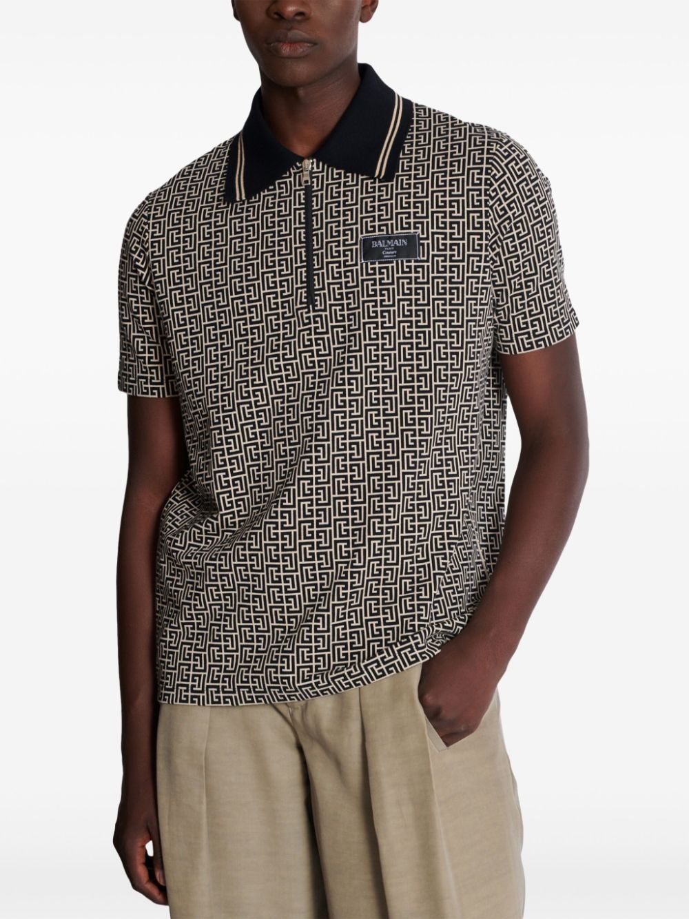 Labyrinth jacquard polo shirt - 5