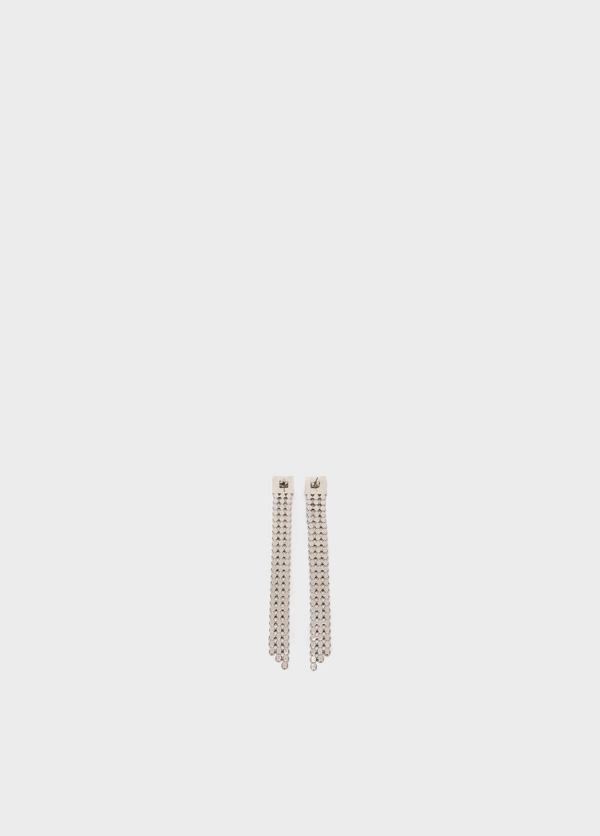 CHAIN DROP EARRINGS WITH RHINESTONES AND B MONOGRAM - 3