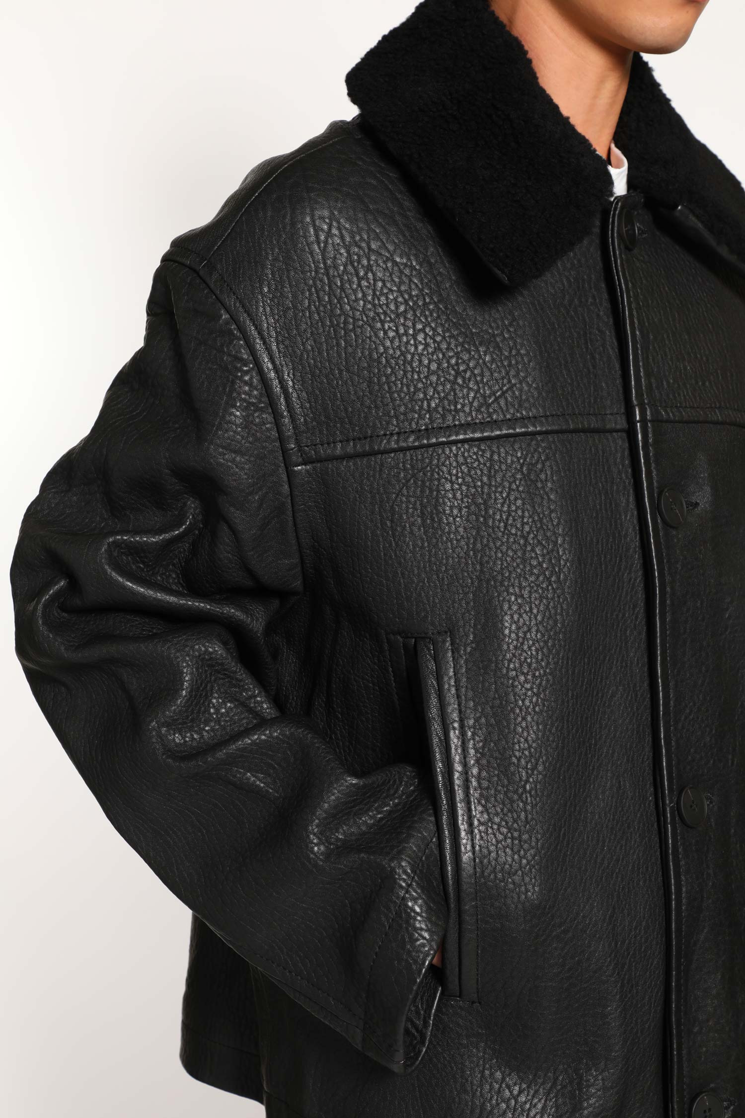 Shearling Collar Jacket - 4