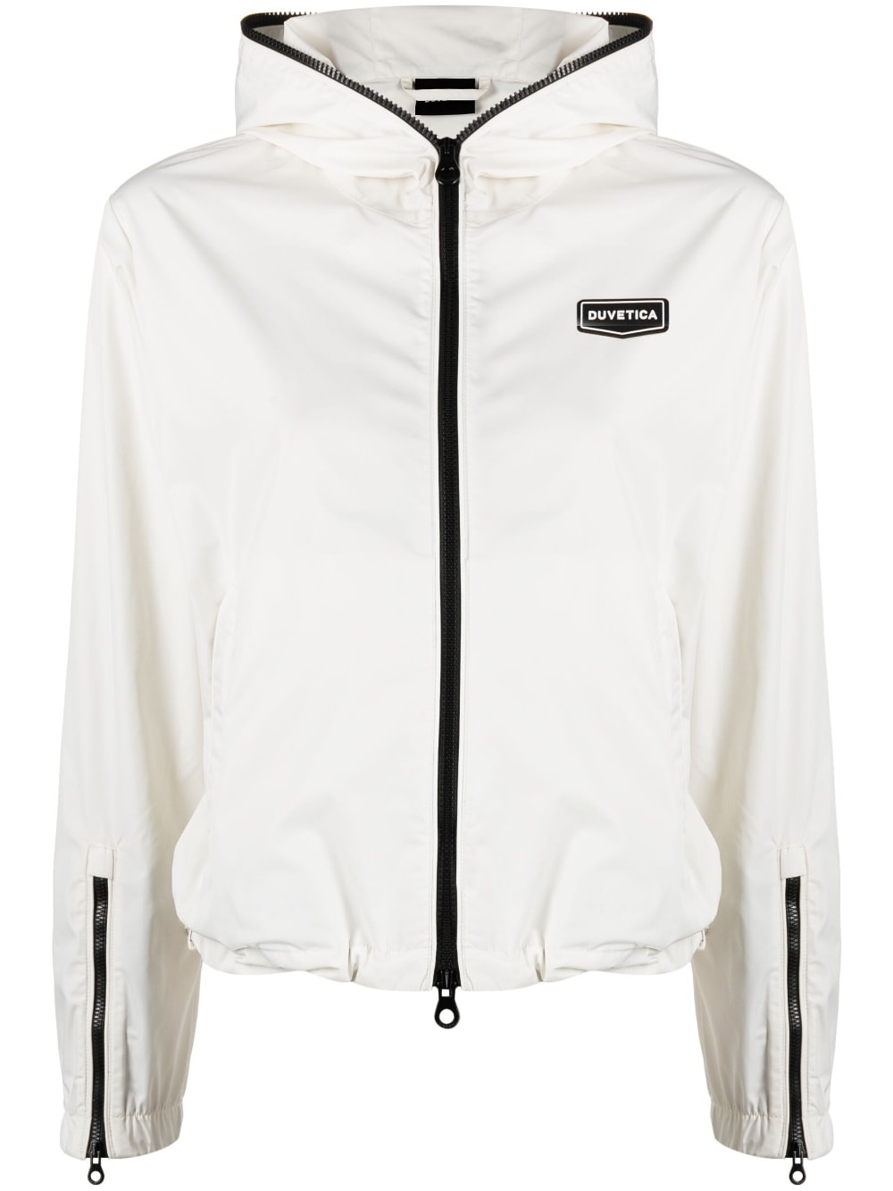 logo-patch hooded jacket - 1
