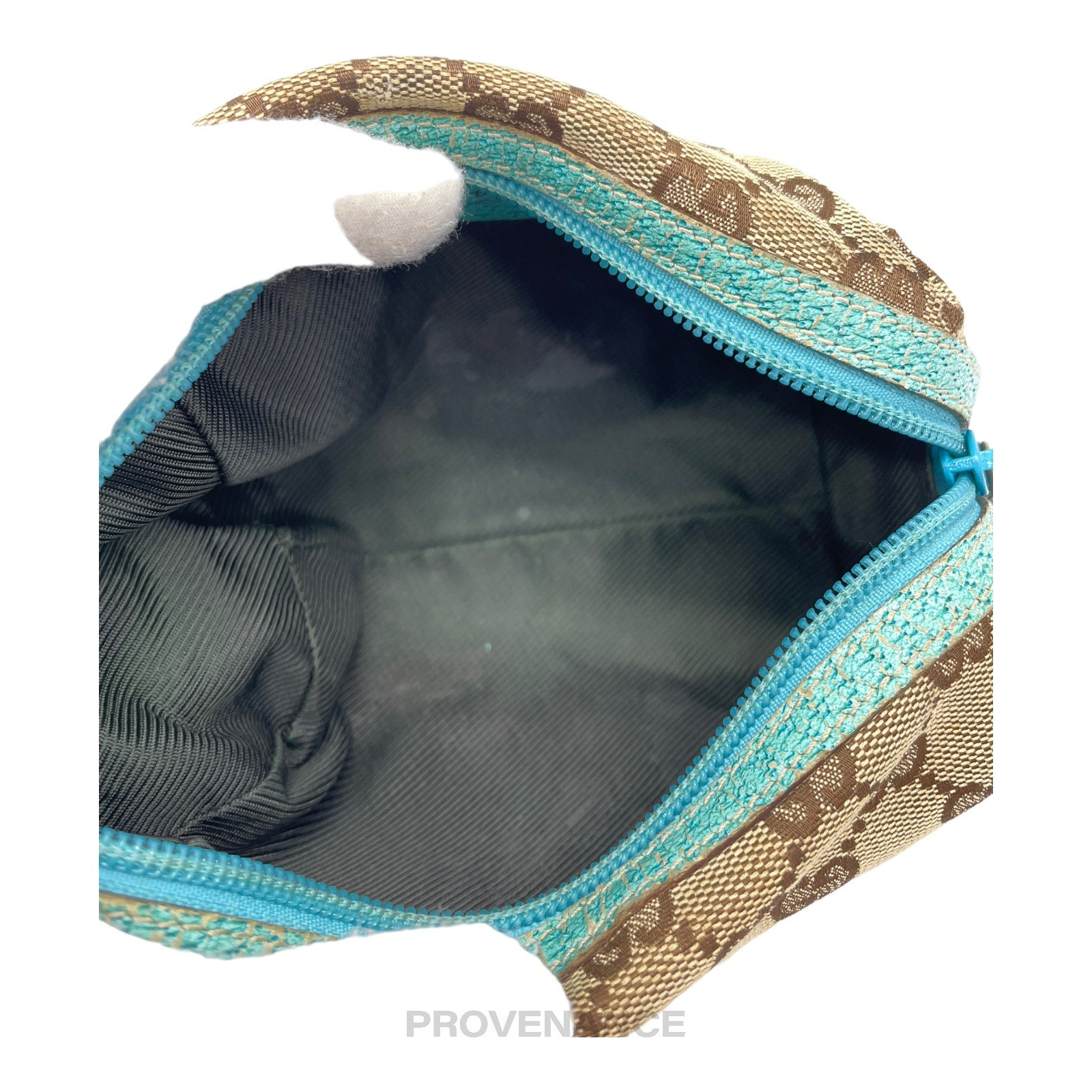 Gucci Zip Pouch - GG Canvas Turquoise - 6