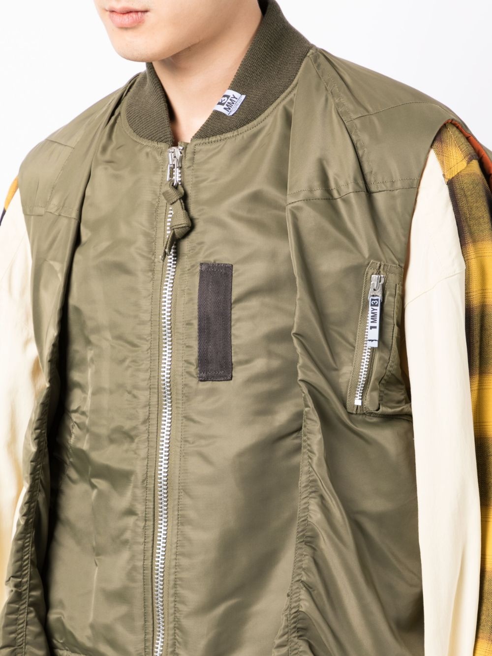 multi-layered bomber jacket - 5