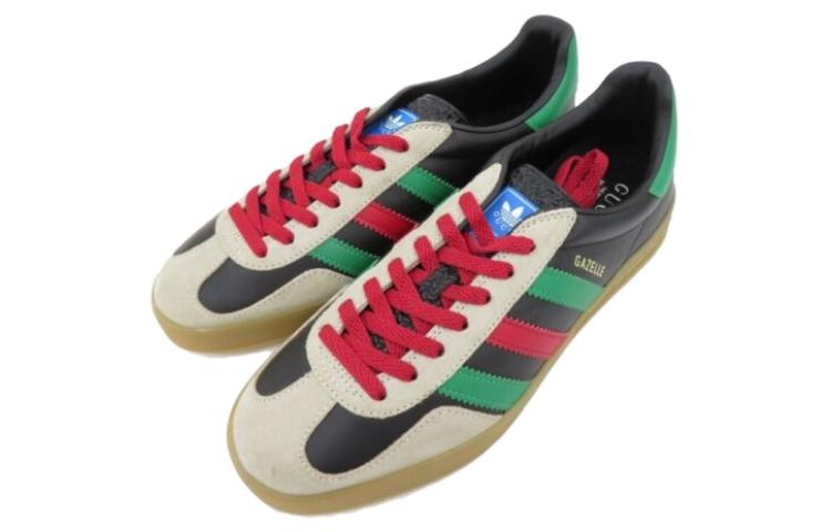 (WMNS) Adidas Gazelle X Gucci Low Cut Sneakers 'Black Green Red' 726488-AAA43-9549 - 3